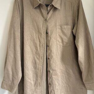 Chico's Beige Button-Up Blouse